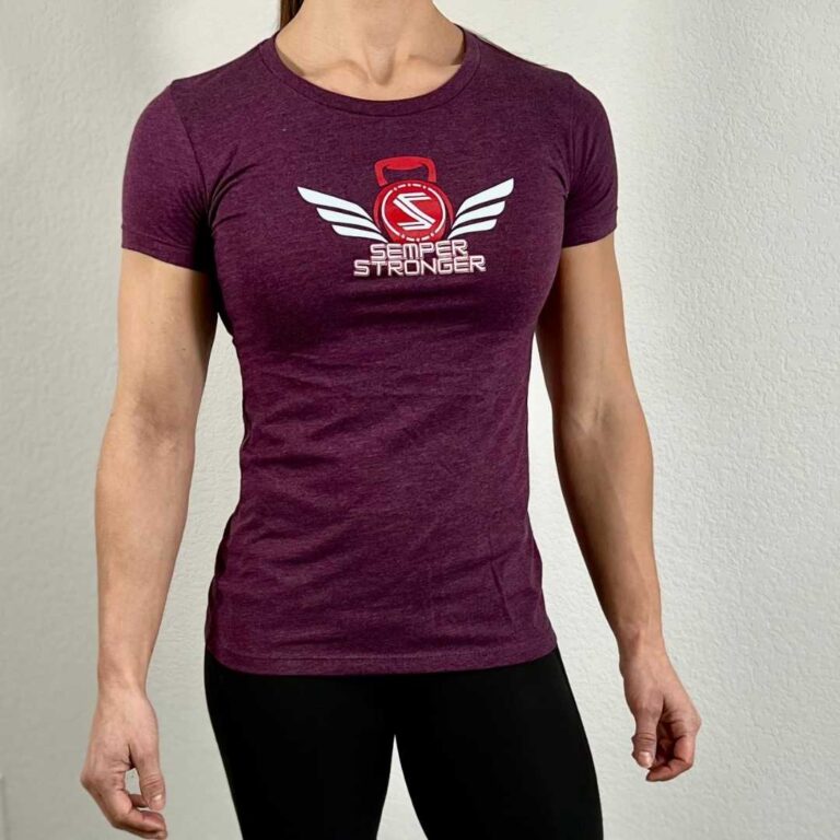 Women's Racerback Crew Top Plum 3